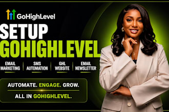 setup gohighlevel email marketing sms automation ghl website email newletter
