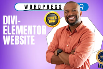 design a modern, responsive wordpress website using elementor pro divi