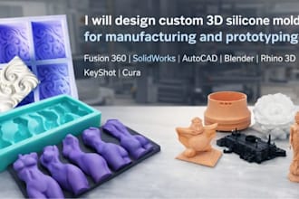 design custom 3d silicone molds for manufacturing and prototyping