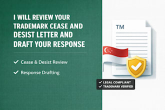 review trademark cease and desist letter and draft your strategic response