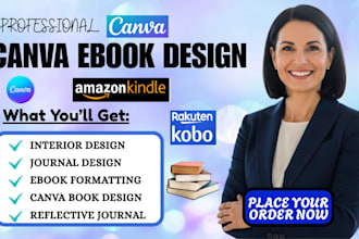 design a professional canva ebook and kdp book interior design for kdp authors