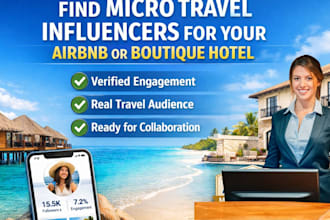 find and pitch micro travel influencers for your airbnb or boutique hotel