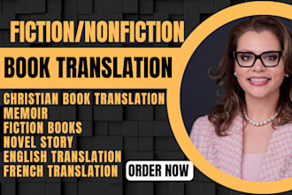 translate format christian book memoir fiction novel from english to french