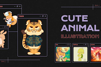 draw cute and chibi animal illustrations