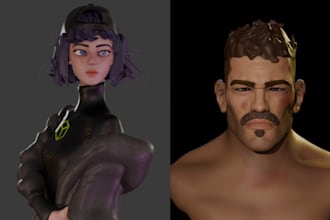 do 3d character for roblox, render, videogames