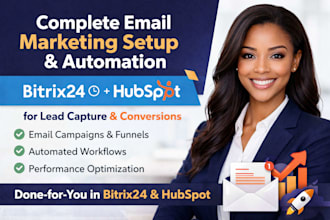 do complete email marketing set up, automation, optimization, bitrix24, hubspot