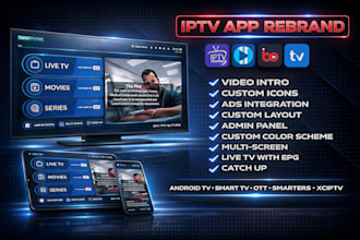 iptv app rebranding ,ibo player, tivimate , xciptv next with multi dns and panel