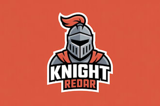 design unique knight redar logo with express delivery