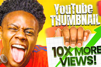 design clickbait youtube thumbnail and tittle in 24hrs