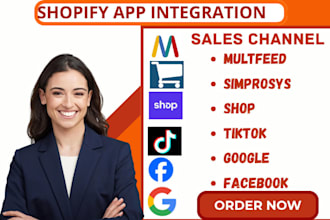 setup shopify sales channel multfeed simprosys shop tiktok google facebook