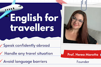 teach you english for travelling
