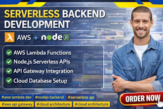 build scalable serverless backend with AWS lambda and nodejs