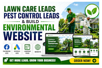 generate lawn care leads, pest control leads build environmental website