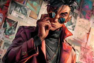 design awesome comic and cartoon style characters