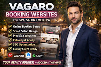 design vagaro booking page spa website salon website massage website vagaro