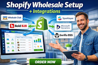 setup shopify wholesale club bold b2b sparklayer microsoft dynamics gorilla bss