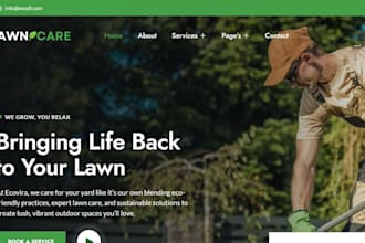 design lawn care website, landscaping website gardening website