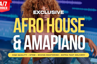 produce a professional afro house or amapiano beat