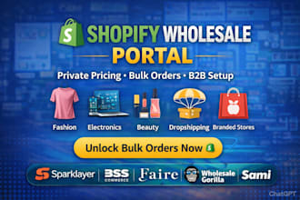 setup your shopify wholesale store portal for any store niche