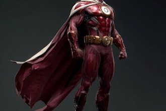 design super hero comic or character illustration