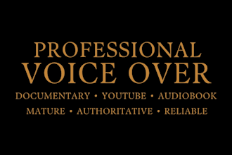 record a professional documentary voice over