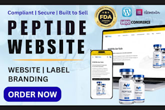 design private label peptide website, peptide labels, peptide branding, coa
