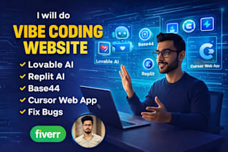 do vide coding website, lovable ai, replit ai, base44, cursor web app, fix bugs