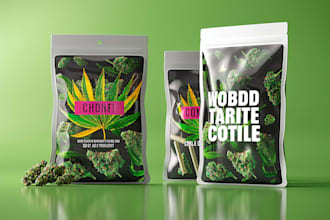 design weed mylar bags, preroll, cbd product, and cannabis product labels
