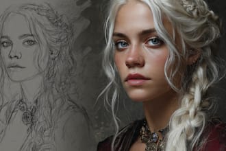 realistic digital painting with super quality