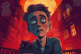 draw a horror illustration