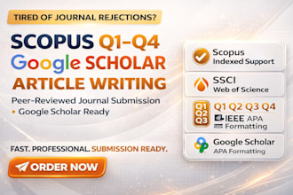 write publish and research article on google scholar, scopus index writing