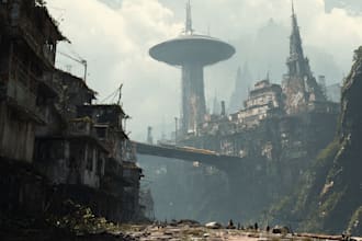 do a creative photorealistic environmental concept art
