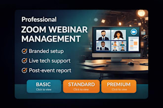 manage white label zoom webinar technical production