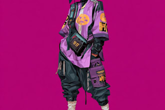 create cyberpunk character art