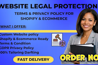 write ecommerce terms and conditions and gdpr privacy policy for websites