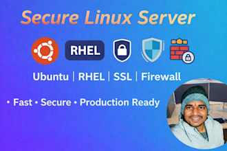 setup and secure ubuntu, rhel linux server, vps, SSL, firewall, nginx, apache