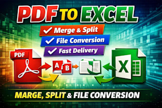 convert PDF to excel with clean formatting and fast delivery