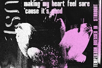 design a bold experimental poster illustration