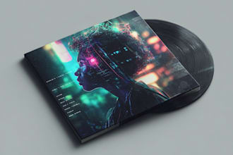 design stunning anime album cover art