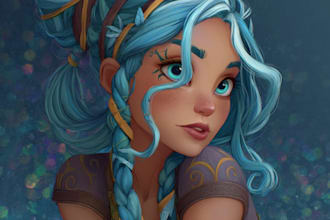 draw a fantasy character portrait for you