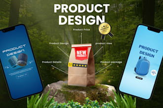design professional product post, ads and mockups for your brand
