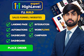 design ghl funnel, landing page, website, store, ghl expert