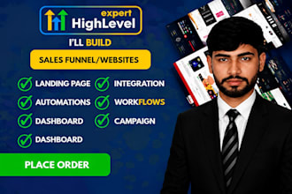 design ghl funnel, landing page, website, store, ghl expert