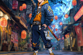 any character in anime style