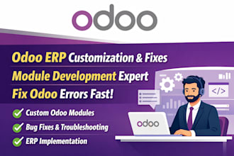customise, fix and develope odoo erp module