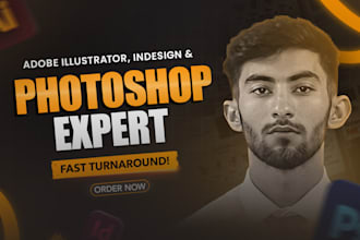 be your expert photoshop, illustrator, and indesign designer