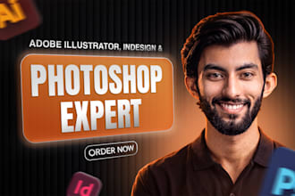 be your expert photoshop, illustrator, and indesign designer
