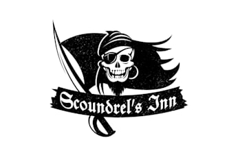 design unique pirate website radio show logo