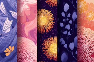 paint marvelous seamless pattern, textile, repeat and floral pattern
