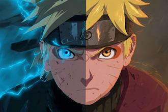 draw you or your oc in naruto boruto style drawing